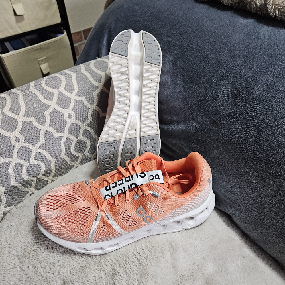 On Running Cloud Women’s Running Shoe in Coral